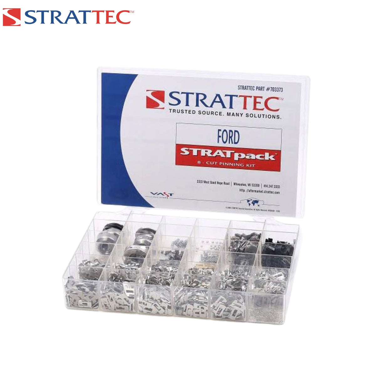 Strattec - Ford 1995 - 2021 8 - Cut Tumbler Service Pinning Kit PN 703373 - Royal Key Supply
