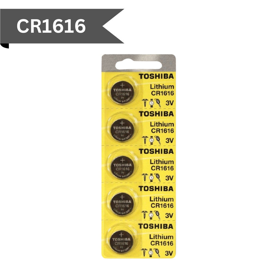 Toshiba - CR1616 - 3V Lithium Battery (5 - Pack) - Royal Key Supply