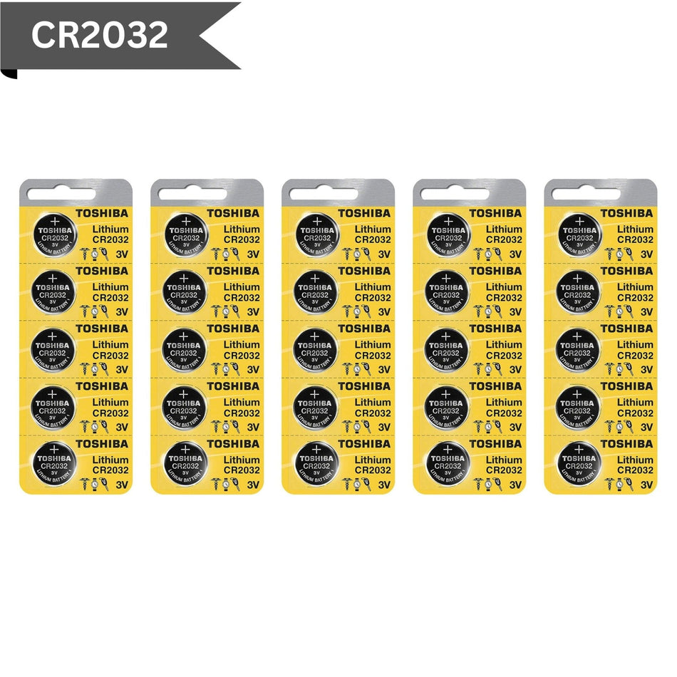 Toshiba - CR2032 - 3V Lithium Battery (5 Pack's of 5) - Royal Key Supply