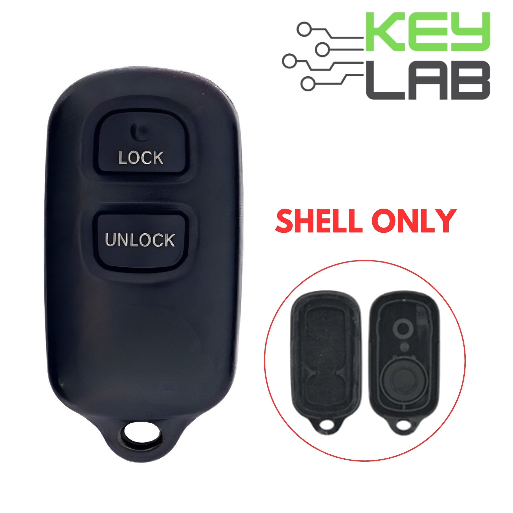 Toyota 2001 - 2003 Keyless Entry Remote SHELL for HYQ12BBX/HYQ12BAN - Royal Key Supply