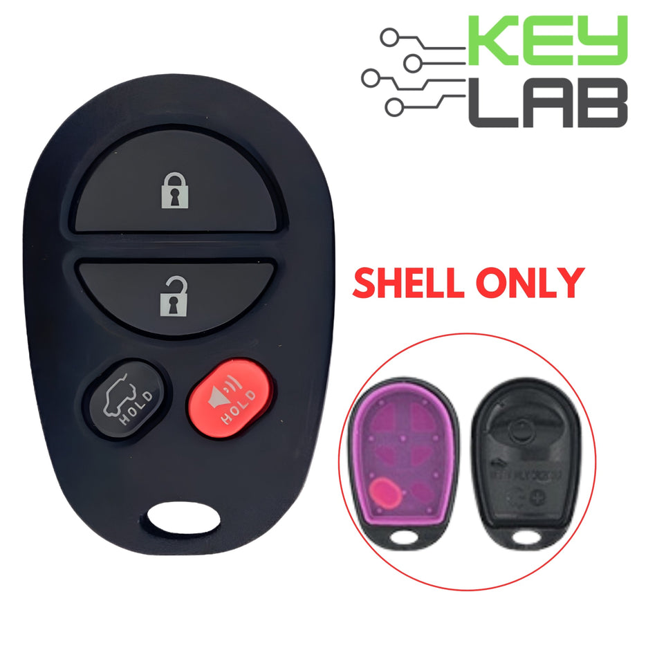 Toyota 2004 - 2019 Keyless Entry Remote SHELL for GQ43VT20T 6B - Royal Key Supply