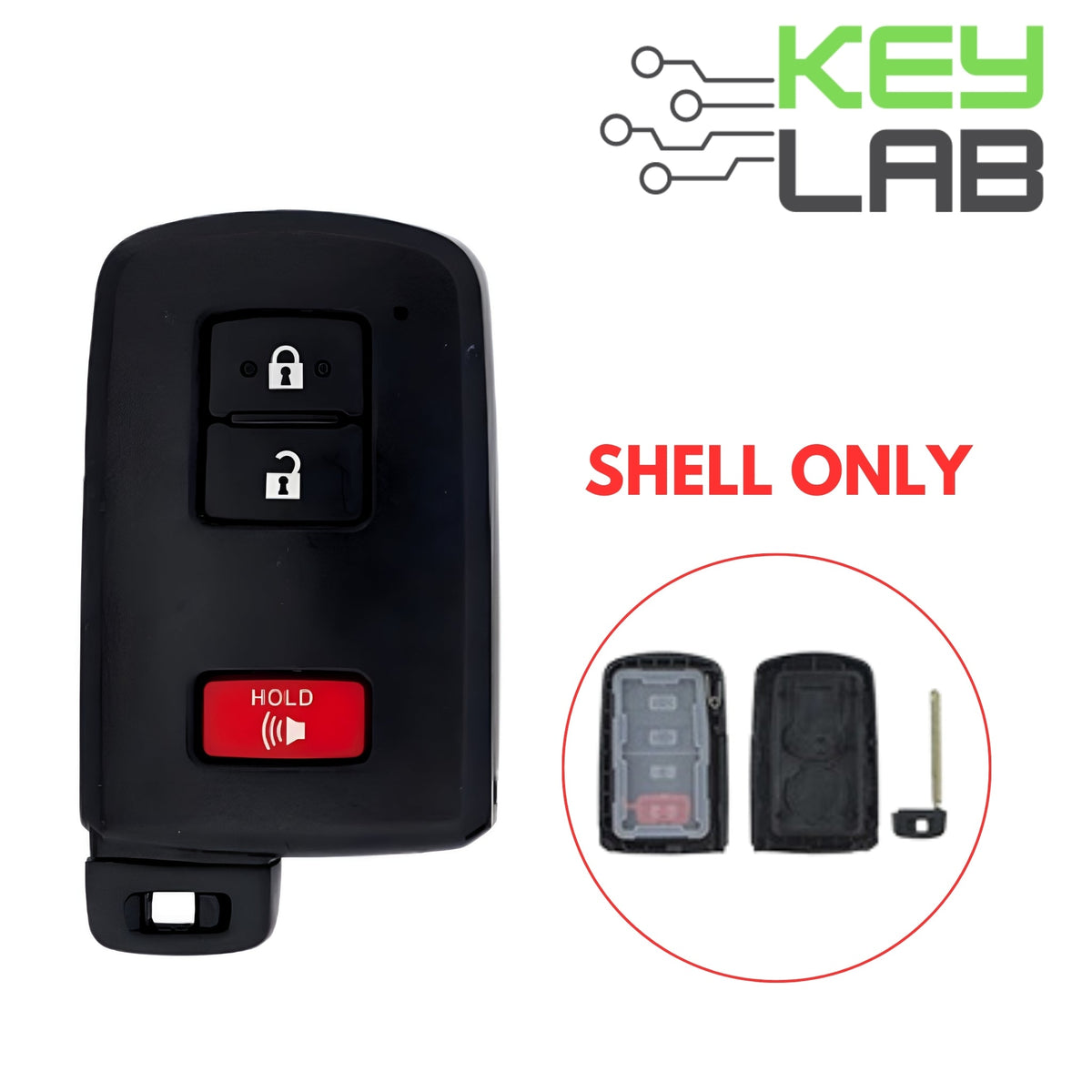 Toyota 2012 - 2019 Smart Key SHELL for HYQ14FBA - Royal Key Supply