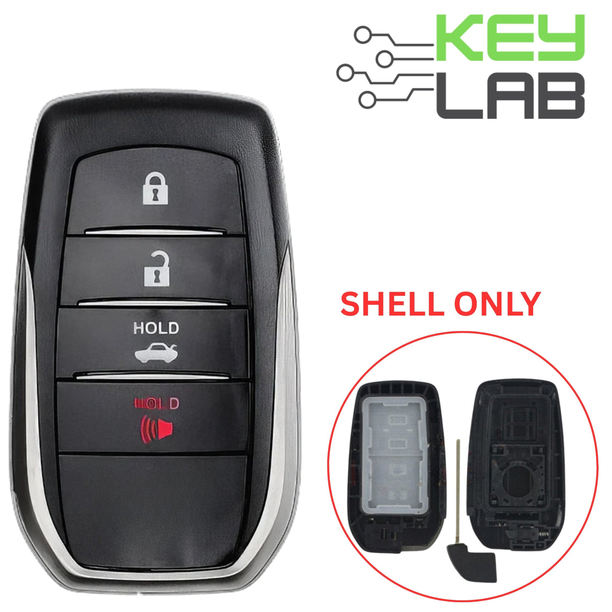 Toyota 2016 - 2019 Smart Key SHELL for HYQ14FBA - Royal Key Supply