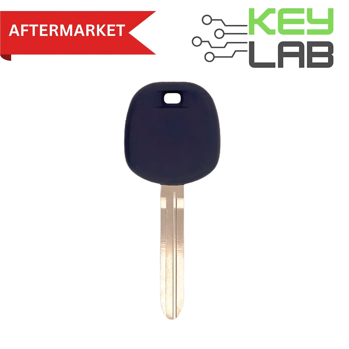 Toyota Aftermarket 1992 - 2020 Camry, Corolla, Highlander Plastic Head Metal Key TR47 - P w/ Chip Holder - Royal Key Supply