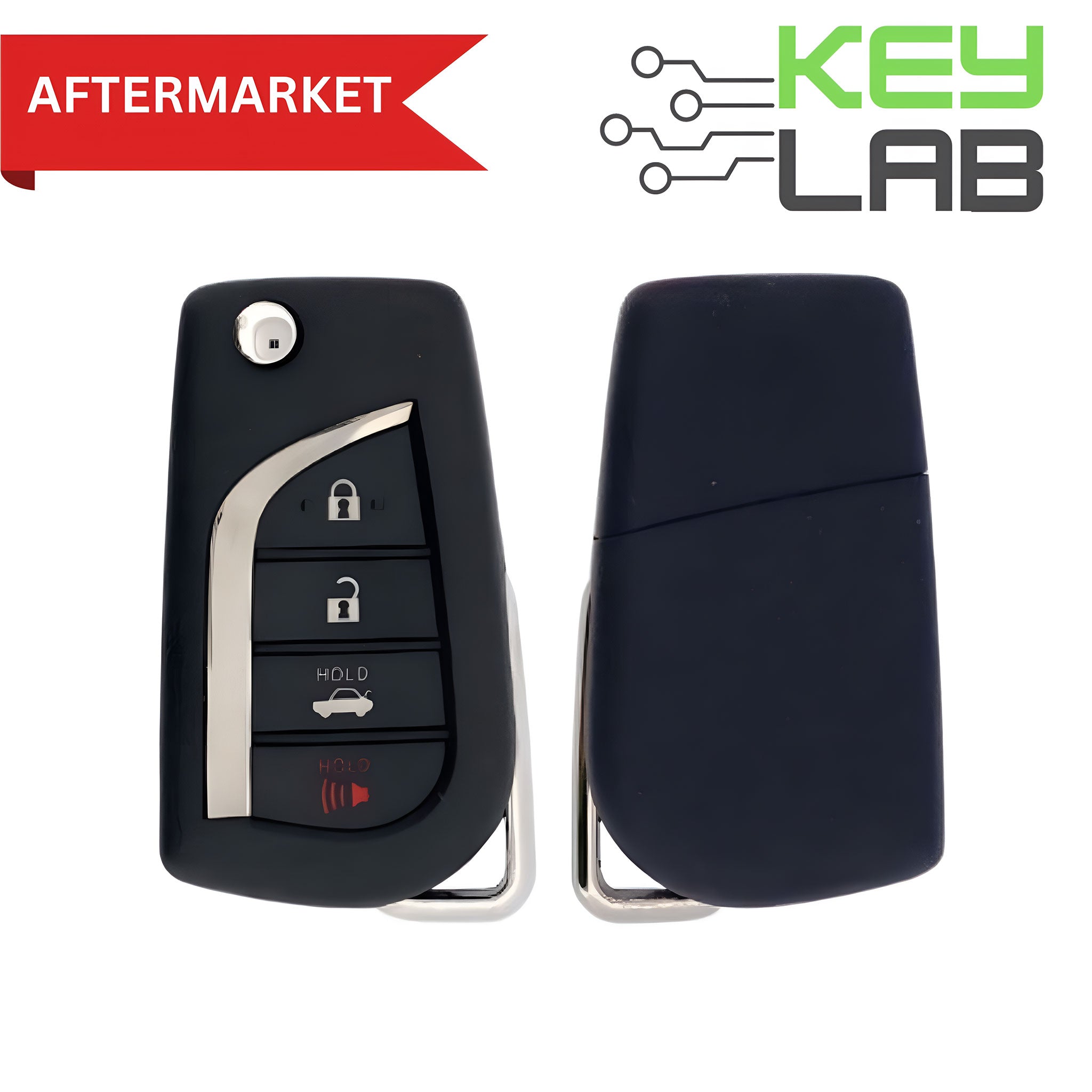 Toyota Aftermarket 2018 - 2024 Camry, Corolla Remote Flip Key Key 4B Trunk FCCID: HYQ12BFB PN# 89070 - 06790 - Royal Key Supply