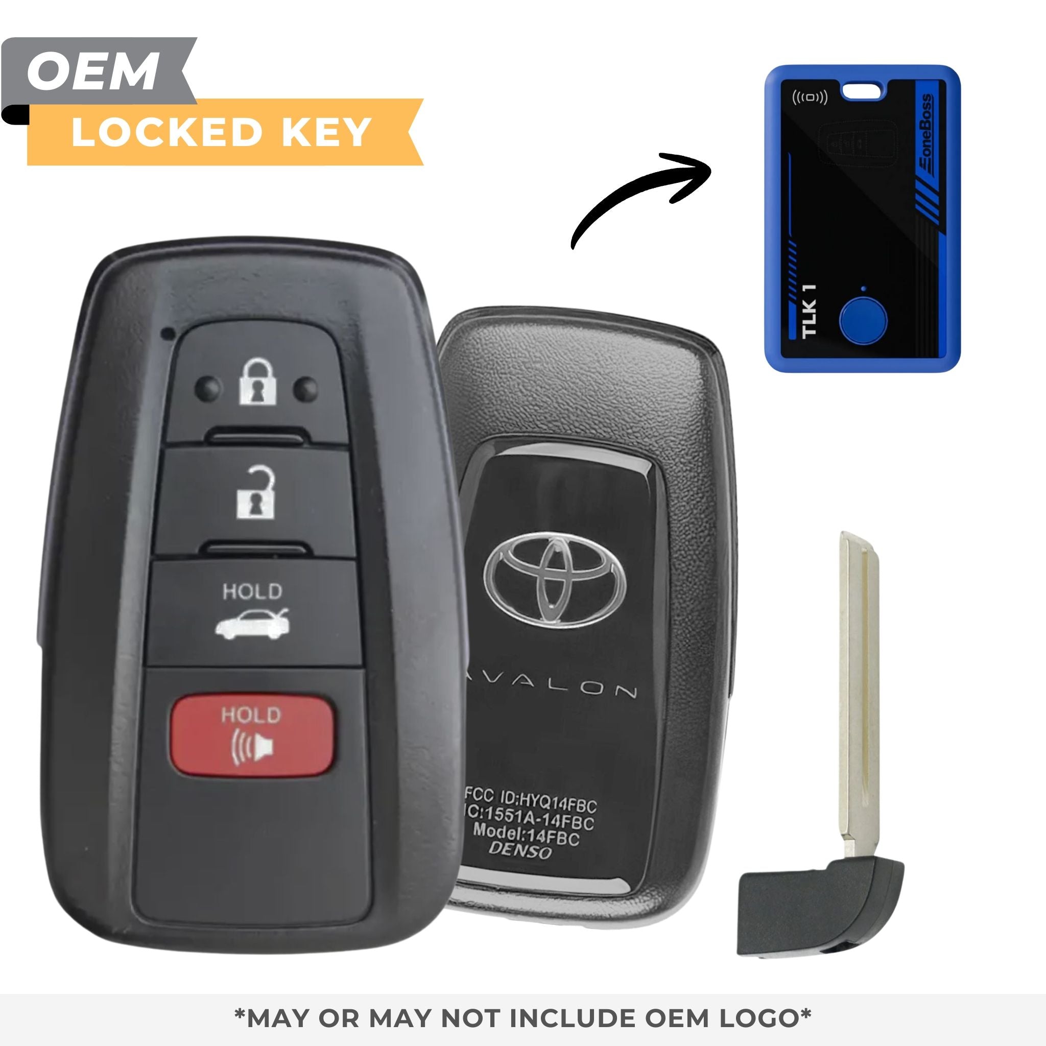 Toyota Locked OEM 2020 - 2022 Avalon, Smart Key 4B Trunk FCCID: HYQ14FBC - 0351 PN 8990H - 07070 - Royal Key Supply