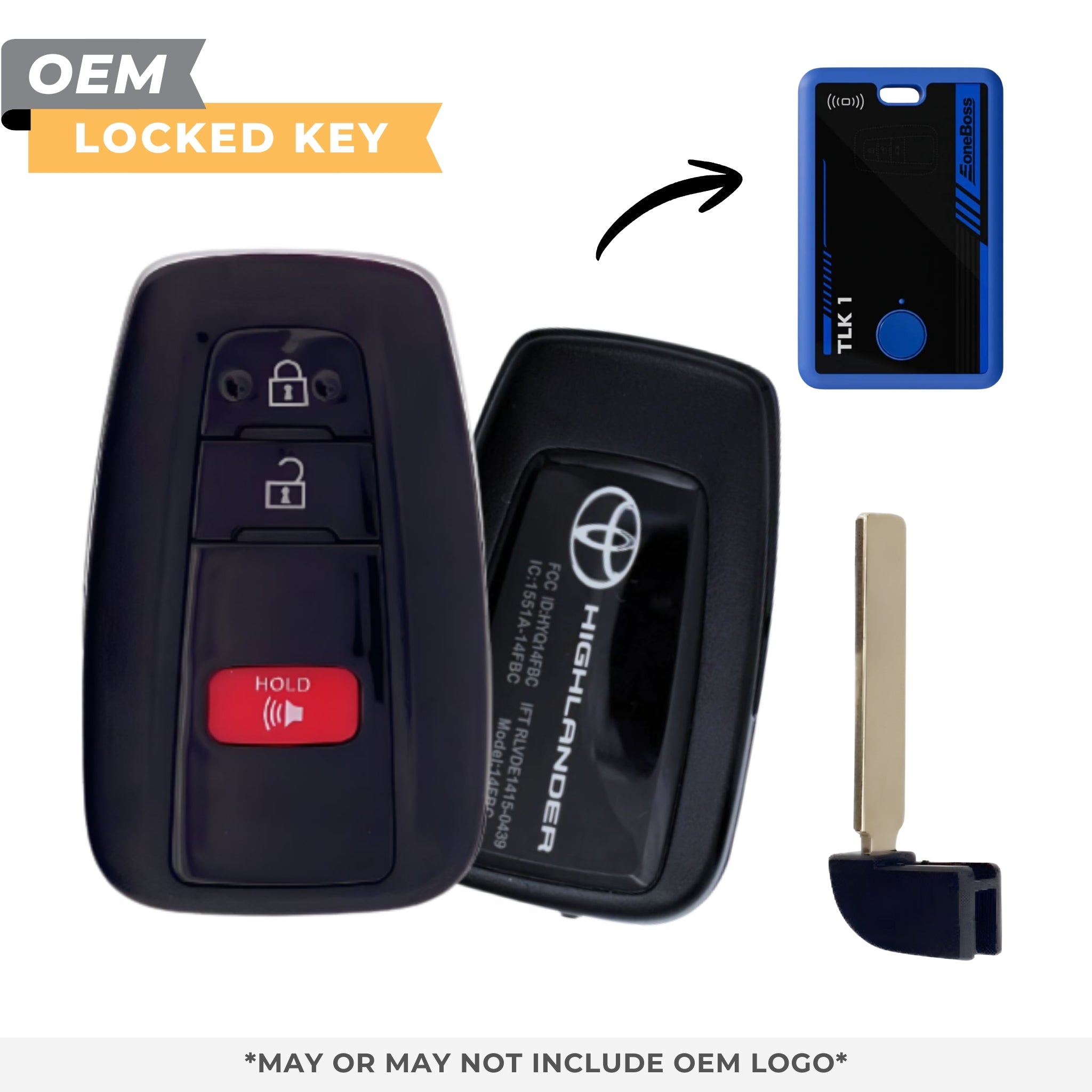 Toyota Locked OEM 2021-2023 Highlander Smart Key 3B FCCID: HYQ14FLA PN 8990H-0E360 - Royal Key Supply