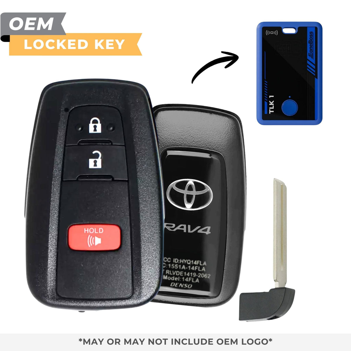 Toyota Locked OEM 2022 - 2025 RAV4, Smart Key 3B FCCID: HYQ14FLA PN 8990H - 0R200 - Royal Key Supply