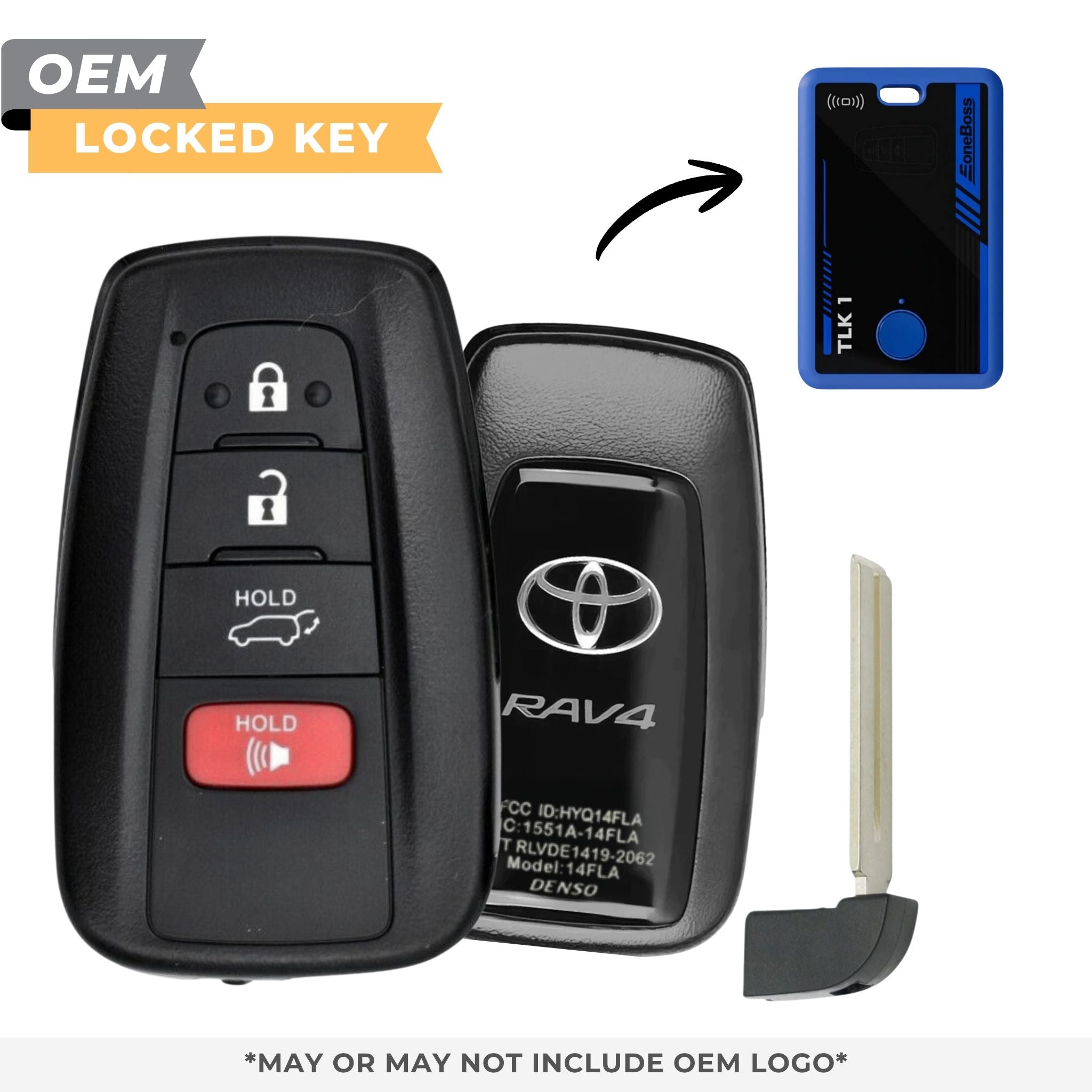 Toyota Locked OEM 2022 - 2025 RAV4, Smart Key 4B Hatch FCCID: HYQ14FLA PN 8990H - 0R220 - Royal Key Supply