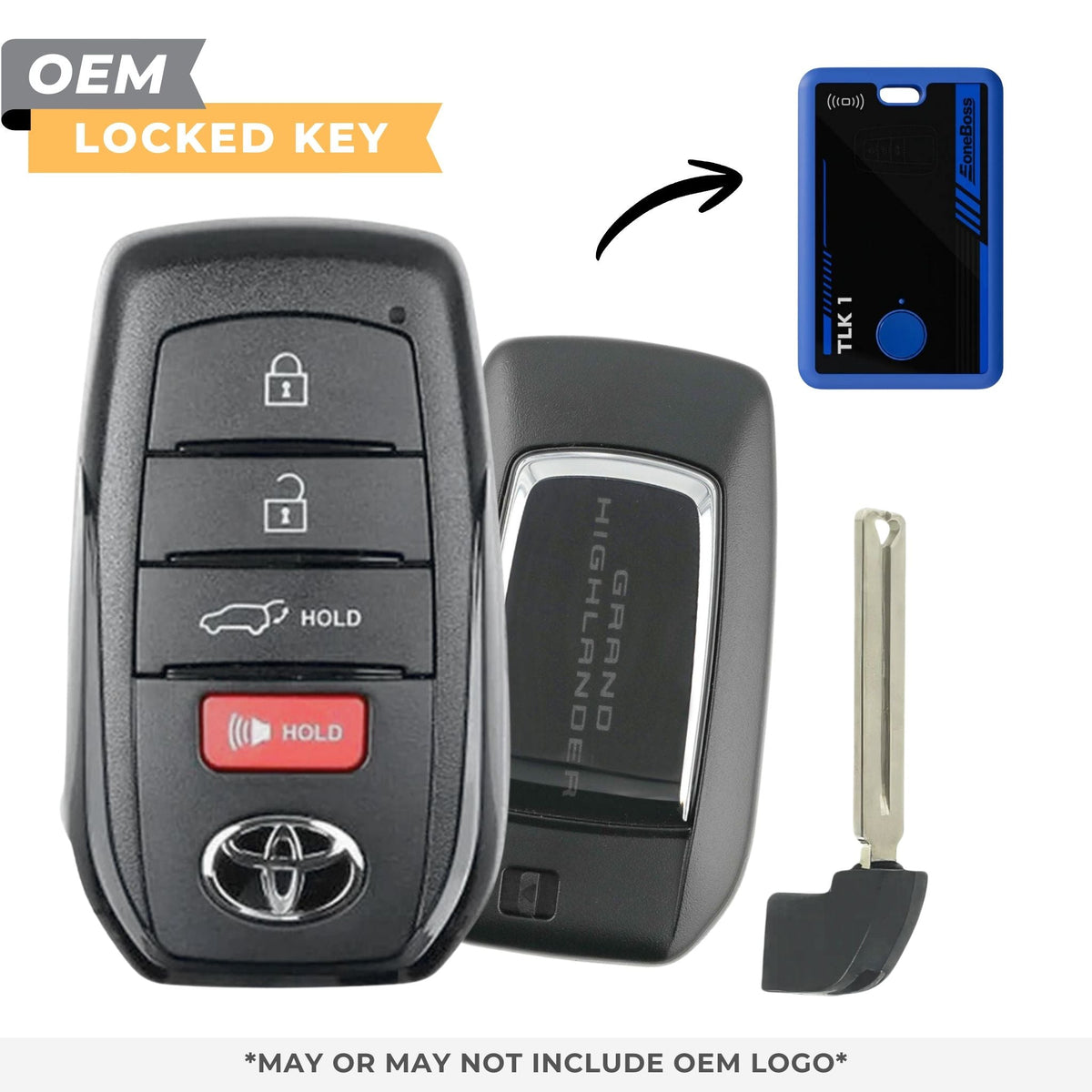 Toyota Locked OEM 2024 - 2025 Grand Highlander Smart Key 4B Hatch FCCID: HYQ14FBX PN 8990H - 0E330 - Royal Key Supply