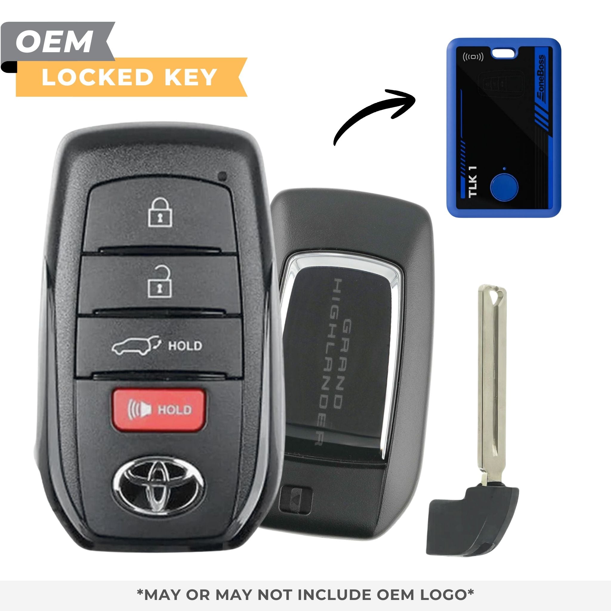 Toyota Locked OEM 2024 - 2025 Grand Highlander Smart Key 4B Hatch FCCID: HYQ14FBX PN 8990H - 0E330 - Royal Key Supply