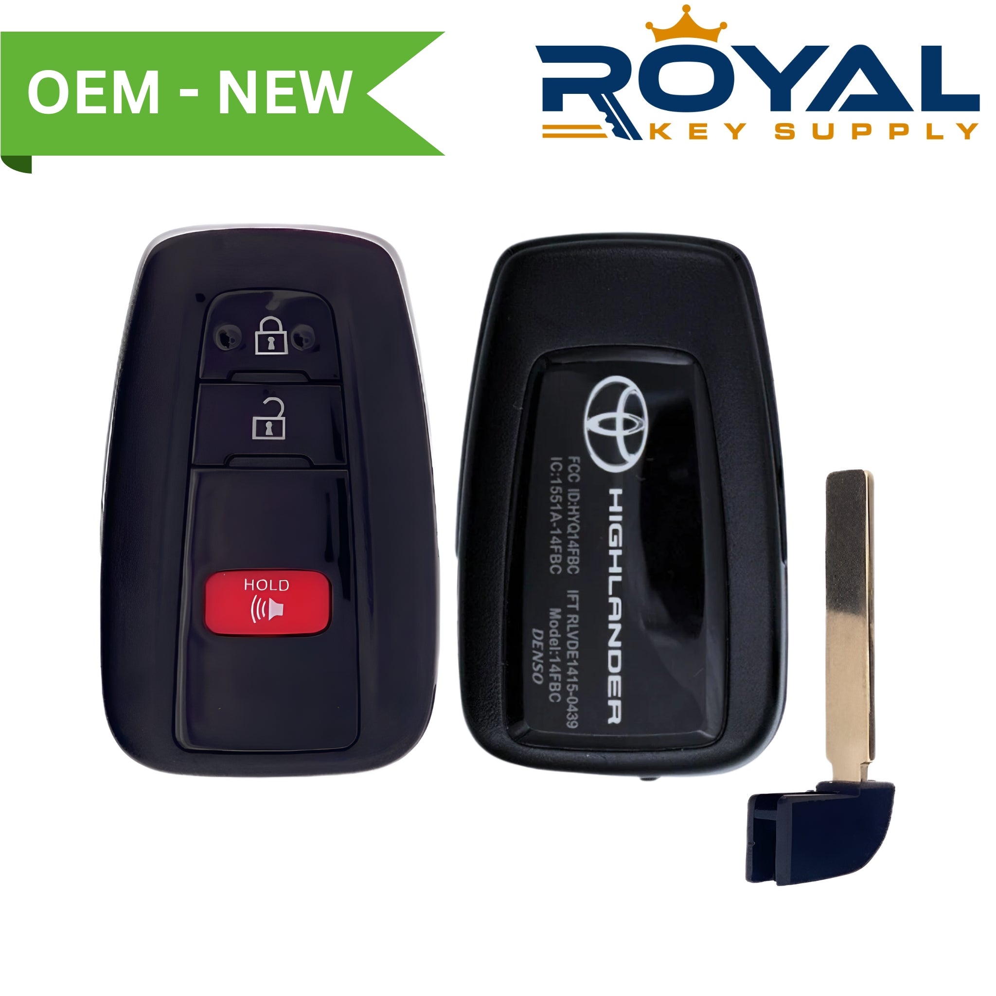 Toyota New OEM 2021 - 2023 Highlander Smart Key 3B FCCID: HYQ14FLA PN# 8990H - 0E360 - Royal Key Supply