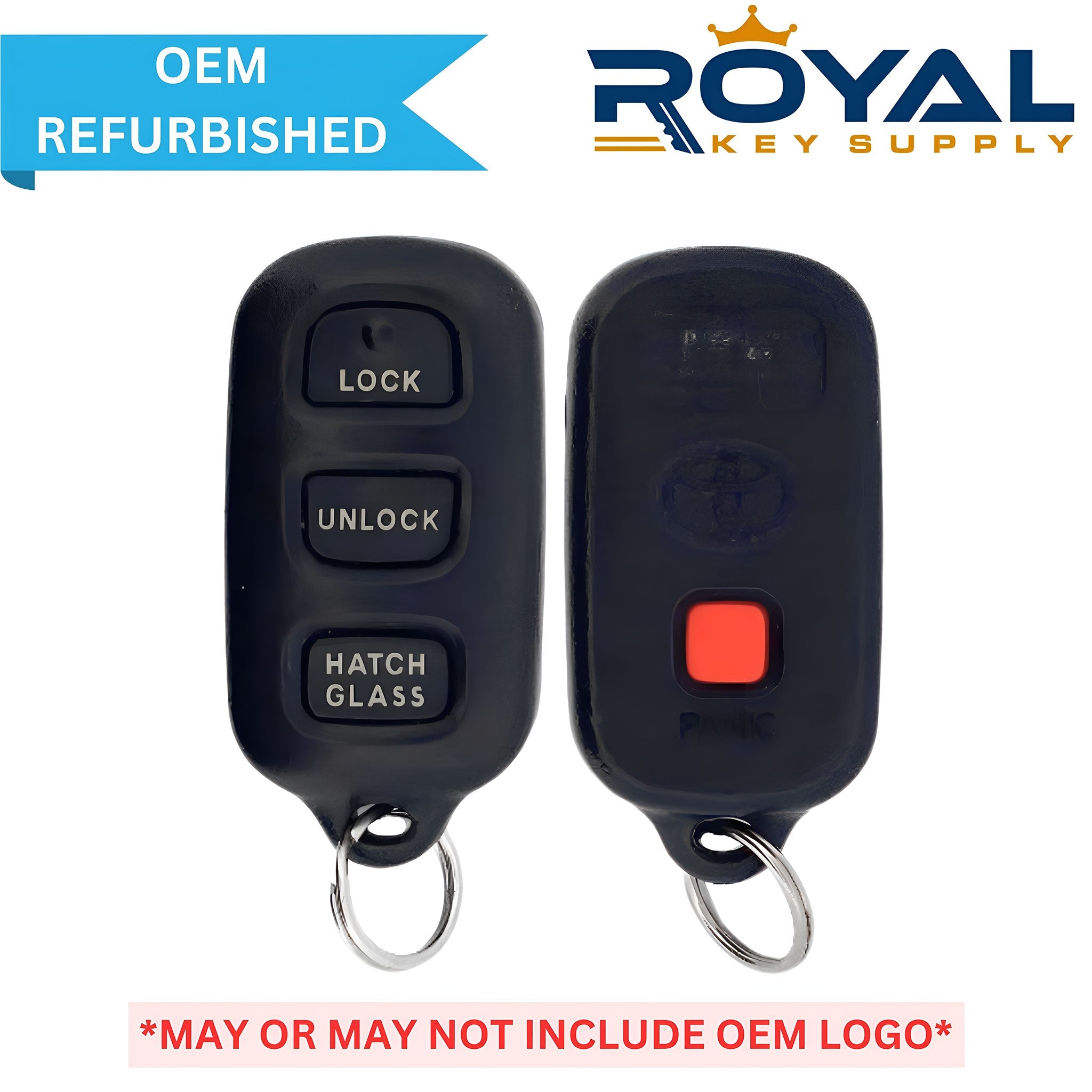 Toyota Refurbished 2003 - 2008 Corolla Keyless Entry Remote 4B Hatch Glass FCC: GQ43VT14T PN# 89742 - 02010 - Royal Key Supply