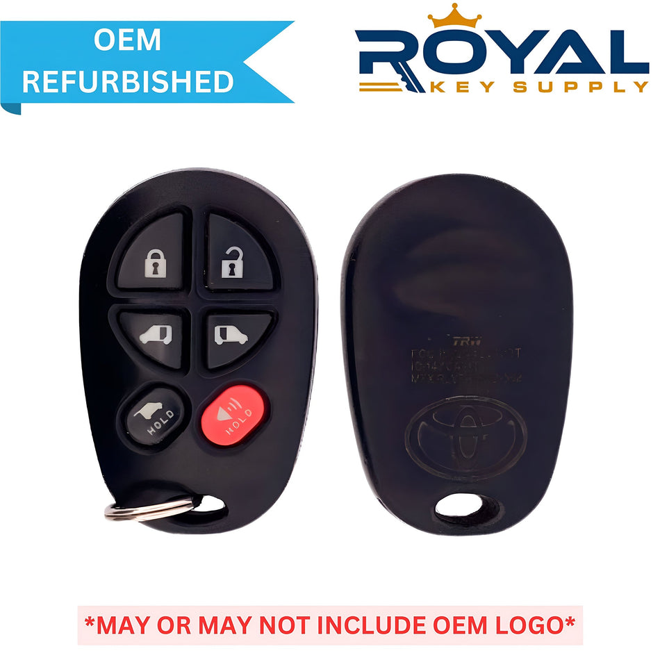 Toyota Refurbished 2004 - 2018 Sienna Keyless Entry Remote 6B Hatch/Power Doors FCCID: GQ43VT20T PN# 89742 - AE051 - Royal Key Supply