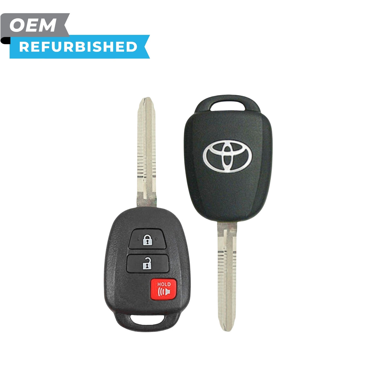 Toyota Refurbished 2012-2017 Prius C Remote Head Key 3B FCCID: HYQ12BDM PN 89070-52F60 - Royal Key Supply