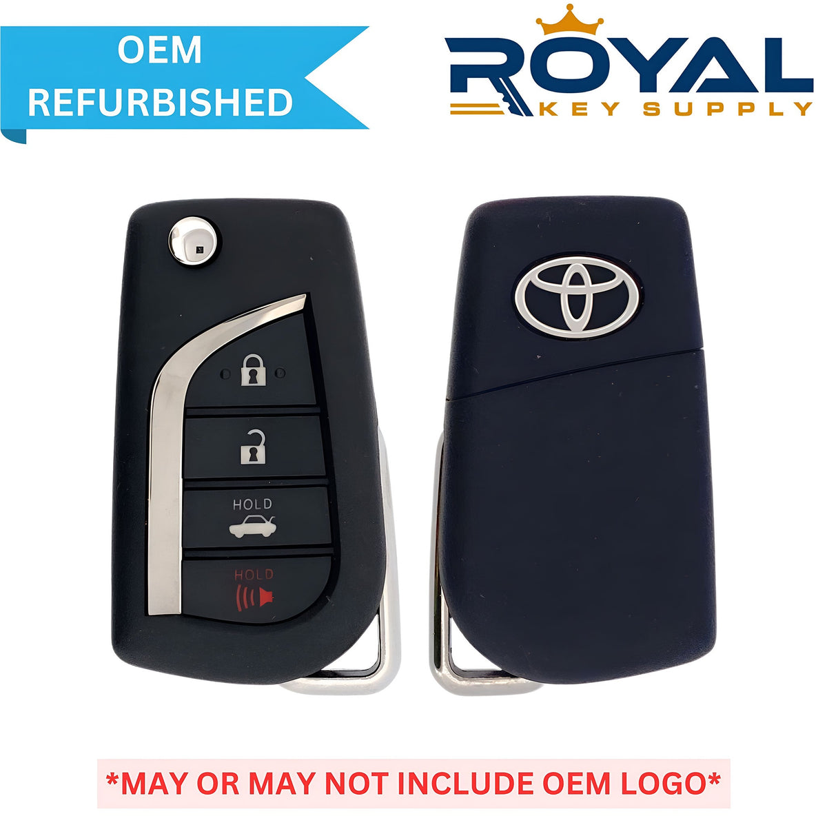 Toyota Refurbished 2018 - 2024 Camry, Corolla Remote Flip Key 4B Trunk FCCID: HYQ12BFB PN# 89070 - 06790 - Royal Key Supply