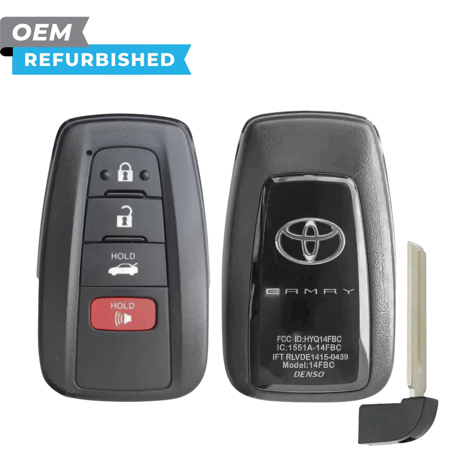 Toyota Refurbished 2018-2024 Camry Smart Key 4B Trunk FCCID: HYQ14FBC-0351 PN 89904-06220, 89904-06240, 89904-06200 - Royal Key Supply