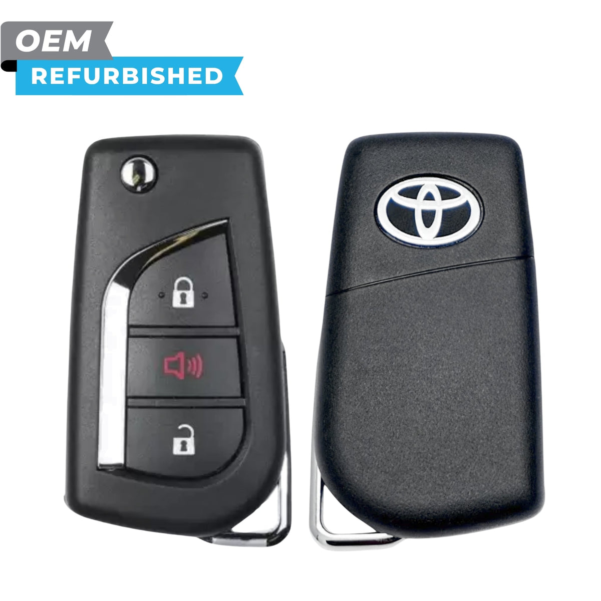 Toyota Refurbished 2019-2025 RAV4 Flip Key 3B FCCID: HYQ12BFW (Japan Production) PN 89070-42G00 - Royal Key Supply
