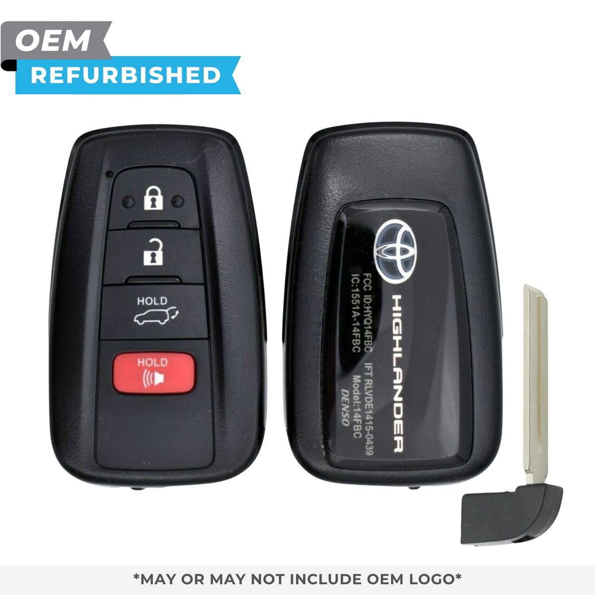 Toyota Refurbished OEM 2021 - 2023 Highlander, Smart Key 4B Hatch FCCID: HYQ14FLA PN 8990H - 0E370 - Royal Key Supply