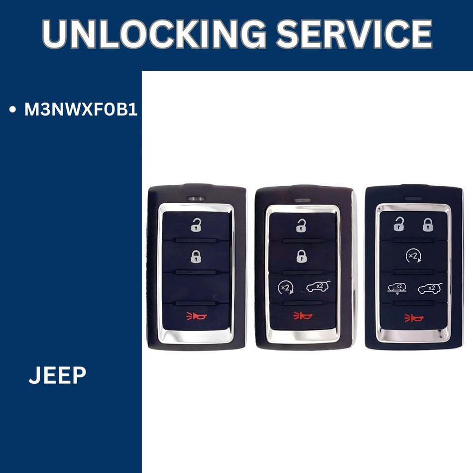 Smart Key Unlocking Service - For Jeep - FCCID: M3NWXF0B1 - Royal Key Supply