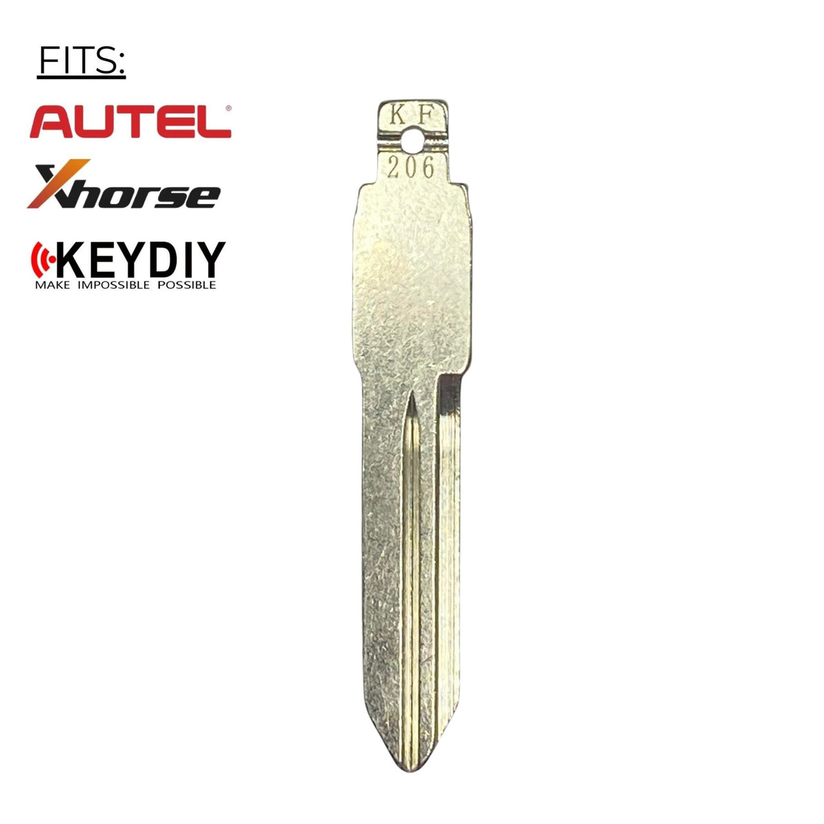 Universal Smart Key Blade for Autel iKey (B102/GM39) - Royal Key Supply