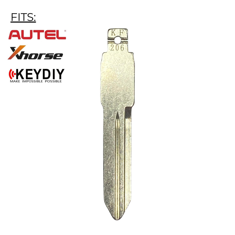 Universal Smart Key Blade for Autel iKey (B102/GM39) - Royal Key Supply