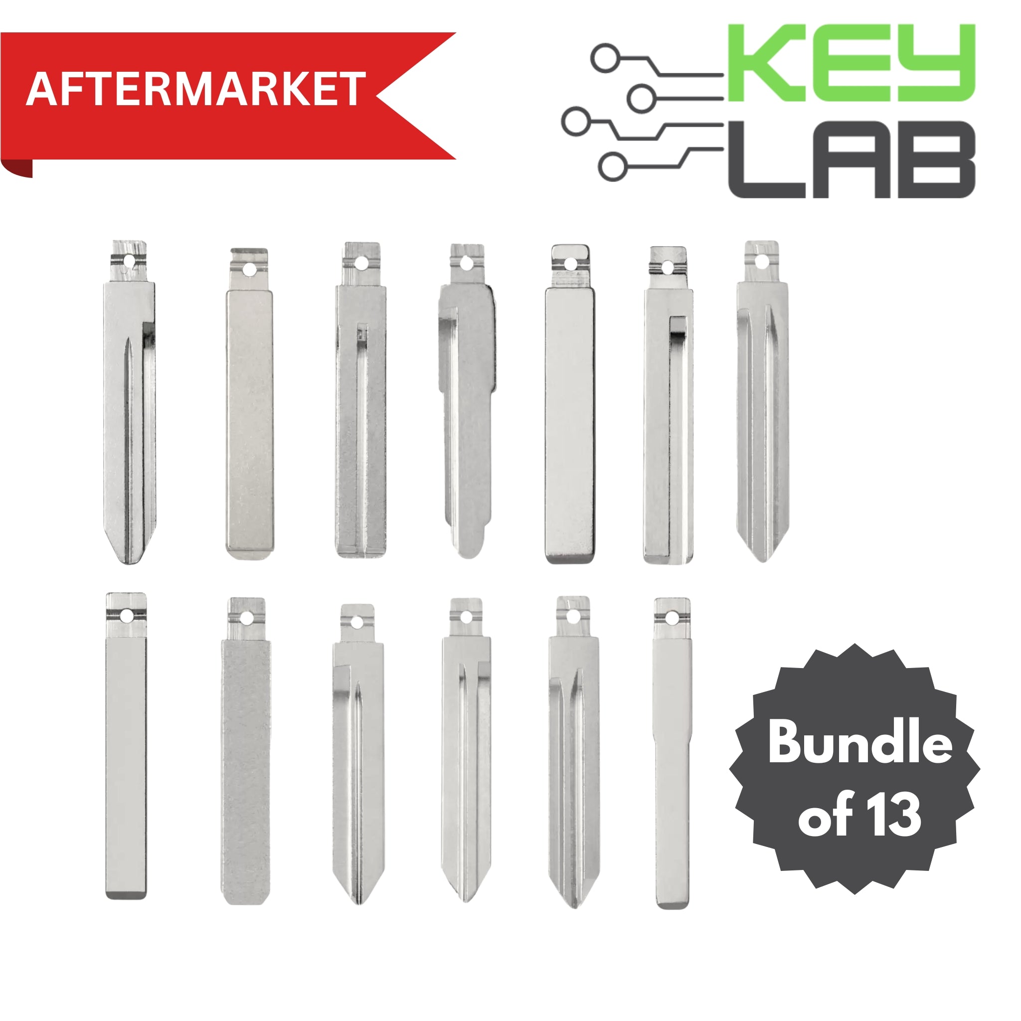 Universal Smart Key Blades for Autel iKey (Bundle of 13) - Royal Key Supply