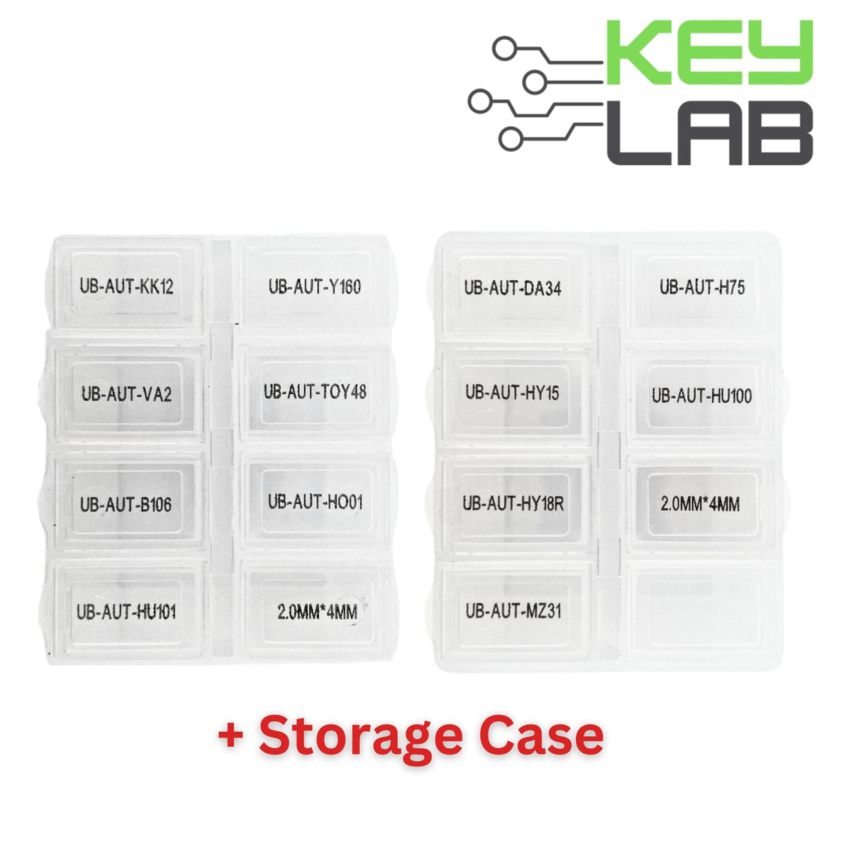 Universal Smart Key Blades + Storage Case (Bundle of 130) for Autel iKey - Royal Key Supply