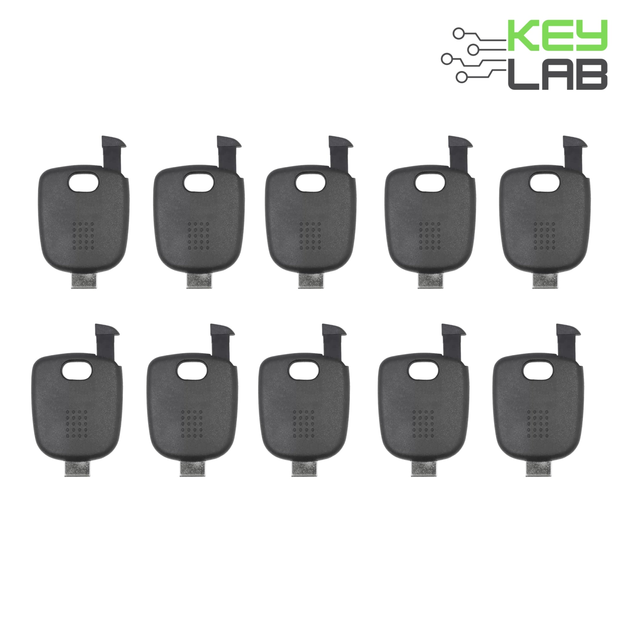 Universal Transponder Key Shell (10 Pack) for KEYDIY/Xhorse Universal Key Blades (Includes Chip Holder/ Blade Pins) - Royal Key Supply
