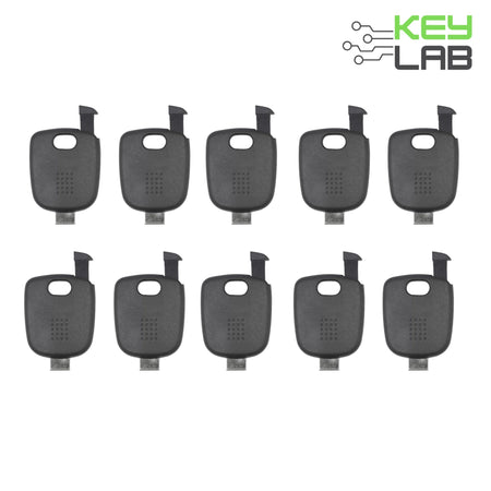 Universal Transponder Key Shell (10 Pack) for KEYDIY/Xhorse Universal Key Blades (Includes Chip Holder/ Blade Pins) - Royal Key Supply