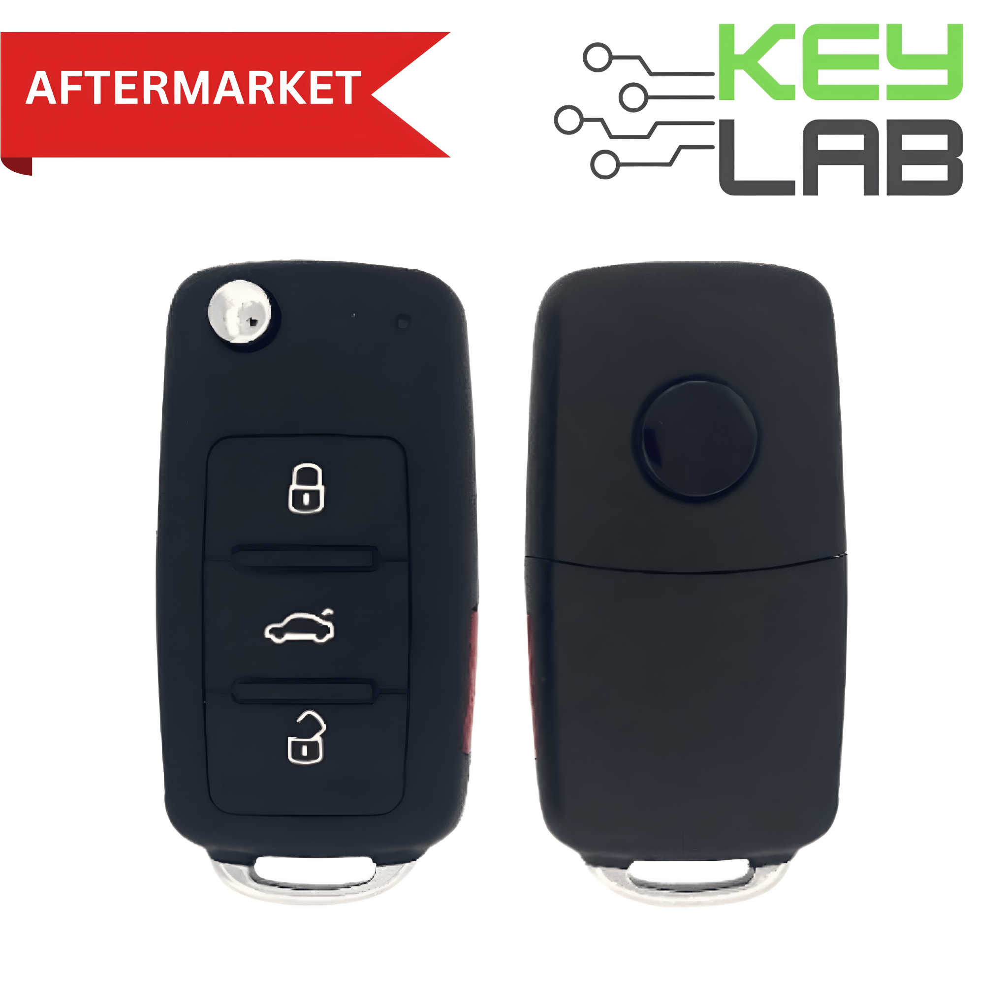 Volkswagen Aftermarket 2006 - 2011 Jetta, GTI Remote Flip Key 4B FCCID: NBG92596263 PN# 1K0959753H - Royal Key Supply