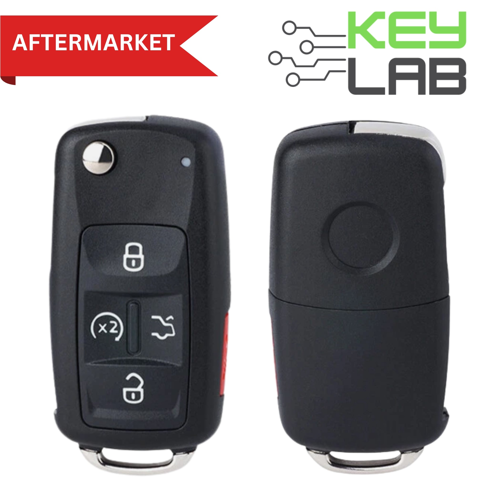 Volkswagen Aftermarket 2010 - 2016 Jetta, Passat, Golf, Tiguan 5B Remote Flip Key FCCID: NBG010206T PN 561837202D - Royal Key Supply