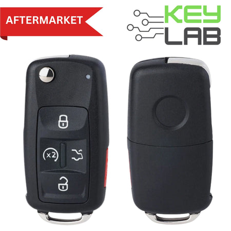 Volkswagen Aftermarket 2010 - 2016 Jetta, Passat, Golf, Tiguan 5B Remote Flip Key FCCID: NBG010206T PN 561837202D - Royal Key Supply