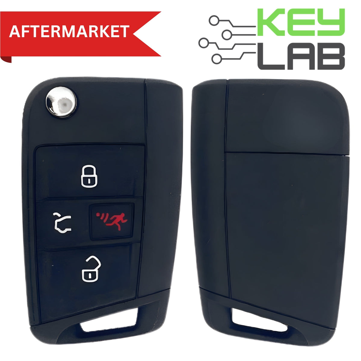 Volkswagen Aftermarket 2018 - 2020 Atlas, Jetta, Golf Remote Flip Key HU162 - T (w/ Comfort Access) 4B Trunk FCCID: NBGFS125C1 PN# 5G6 959 752 BM - Royal Key Supply