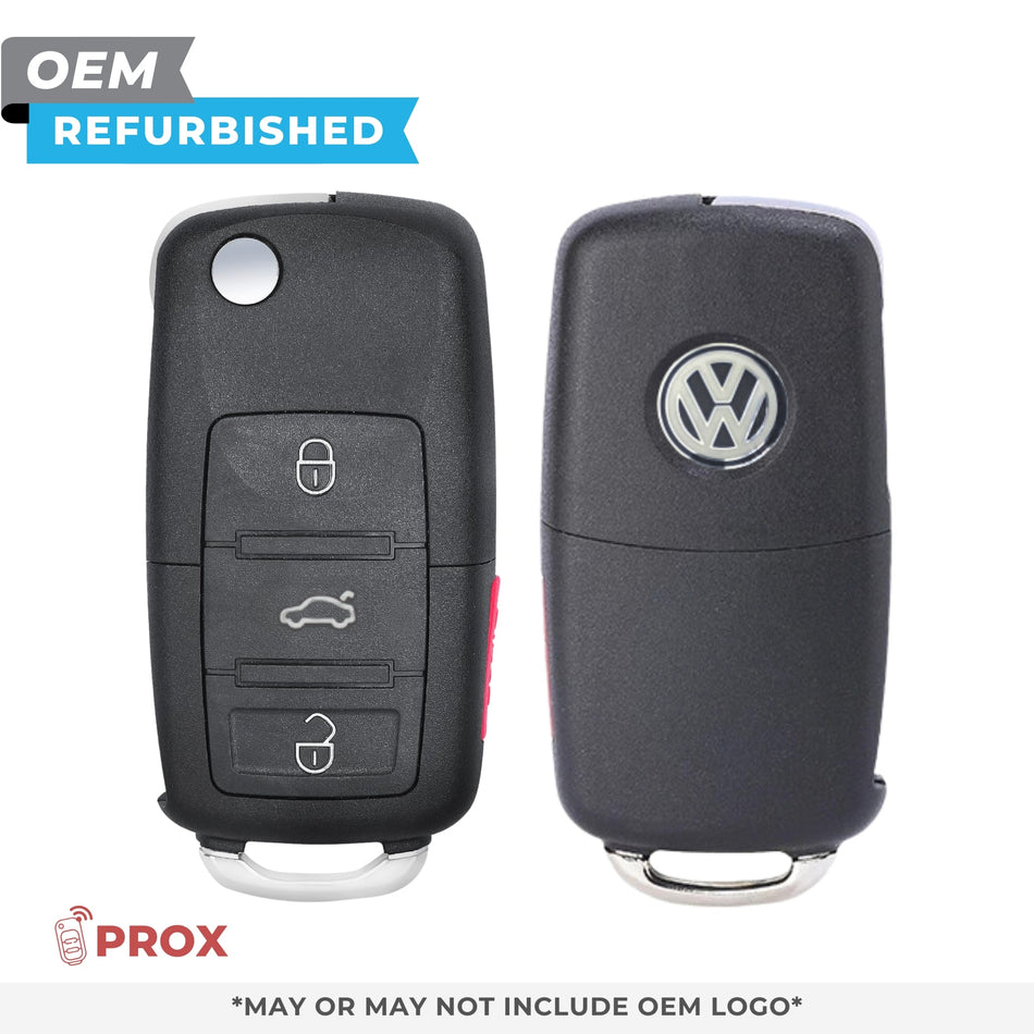 Volkswagen Refurbished 2011 - 2016 Beetle 4B PEPS Remote Flip Key FCCID: NBG010206T PN 5K0837202AK - Royal Key Supply