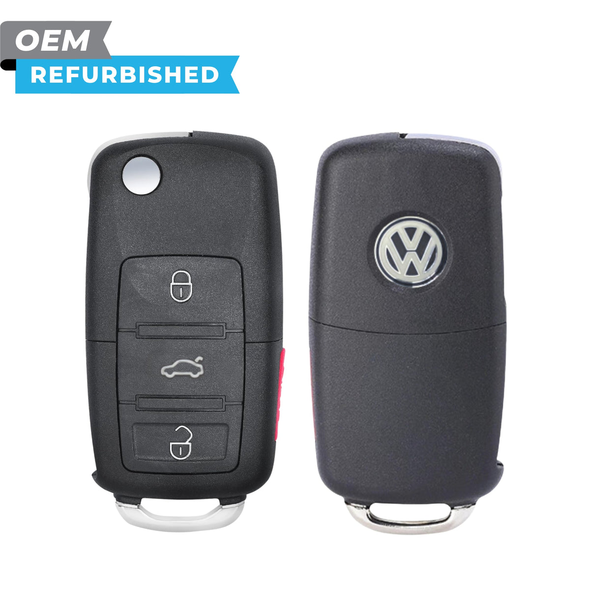 Volkswagen Refurbished 2011-2016 Beetle/GTI Remote Flip Key 4B FCCID: NBG010180T PN 5K0837202AE - Royal Key Supply