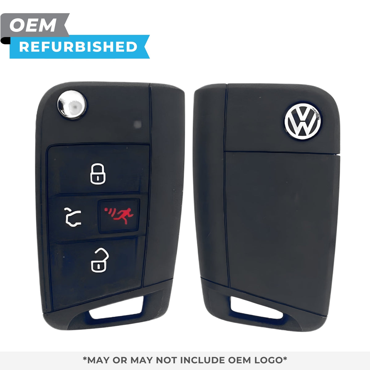 Volkswagen Refurbished OEM 2018 - 2020 Atlas, Jetta, Golf Remote Flip Key HU162 - T (w/ Comfort Access) 4B Trunk FCCID: NBGFS125C1 PN 5G6 959 752 BM - Royal Key Supply