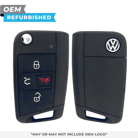 Volkswagen Refurbished OEM 2018 - 2020 Atlas, Jetta, Golf Remote Flip Key HU162 - T (w/ Comfort Access) 4B Trunk FCCID: NBGFS125C1 PN 5G6 959 752 BM - Royal Key Supply