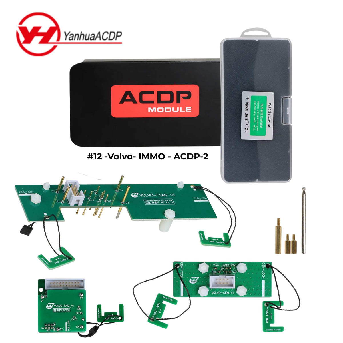 Yanhua ACDP - 2 Master - Volvo IMMO Key Programming Package (w/ Modules 12/20) - Royal Key Supply